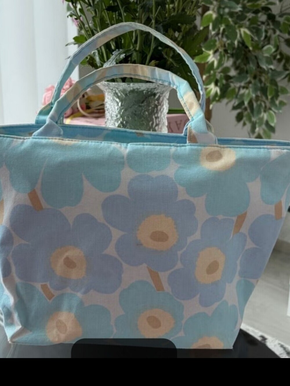 Marimekko Vintage light Blue Unikko Poppy Bag